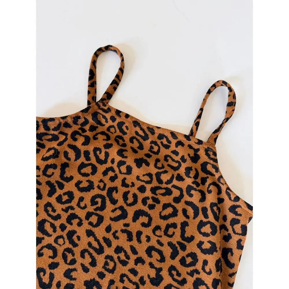 Old Navy Girls' Cheetah Print Sleeveless Dress Size 8